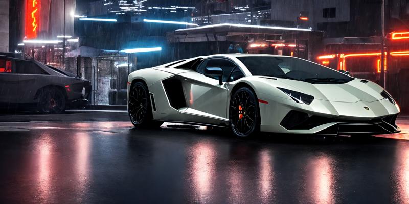 02032-3405079965-Lamborghini poison,masterpiece,Lamborghini car logos,masterpiece, highly detailed photorealistic 8k raw photo,Rainy night, night.png